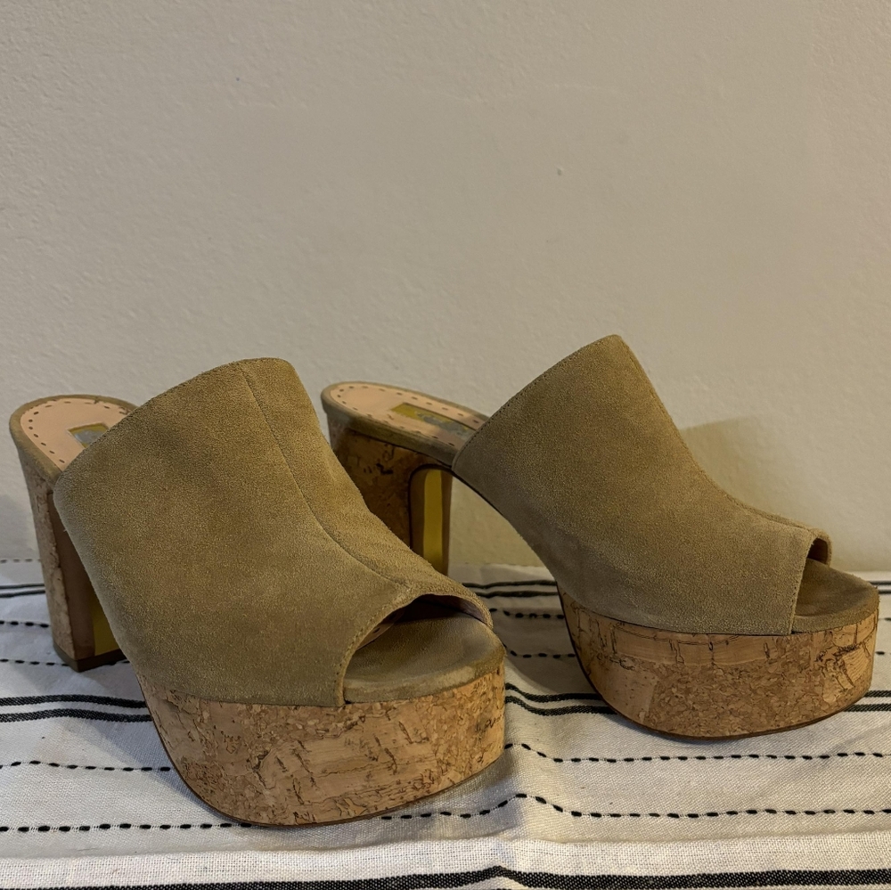 Rupert Sanderson Platform Sandals, Tan, size 37